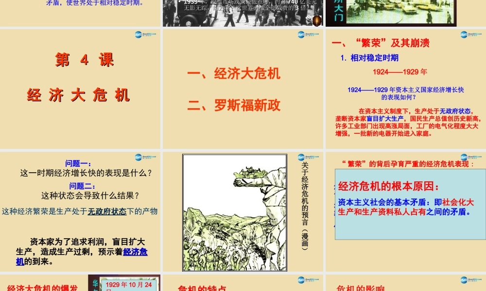九年级历史下册 4 经济大危机课件 新人教版 课件