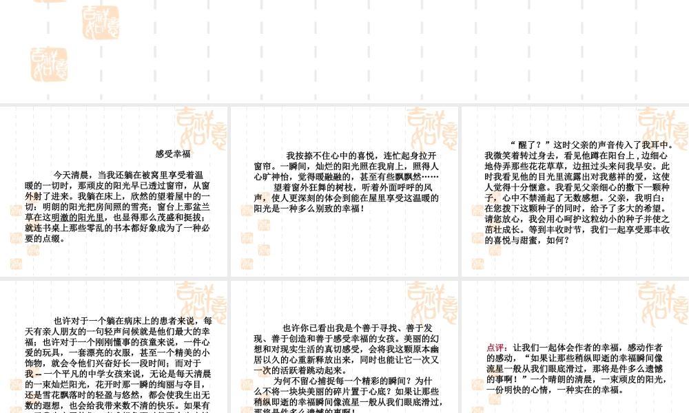 2009年中考语文作文指导课件写作中的情感表现  江洲中学 文继明 2009年中考语文作文指导课件
