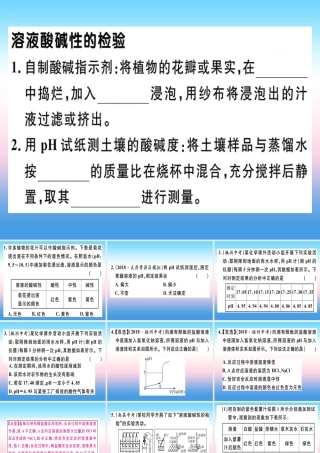 九年级化学下册 第十单元 酸和碱 实验活动7 溶液酸碱性的检验习题课件 新人教版 课件