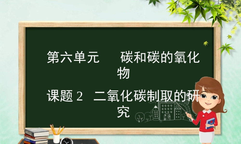 九年级化学 重点题目精讲 第六单元 碳和碳的氧化物课件 (新版)新人教版 课件