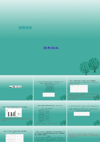 (陕西地区)中考语文总复习 第2部分 综合性学习(经典 回放 体验)课件