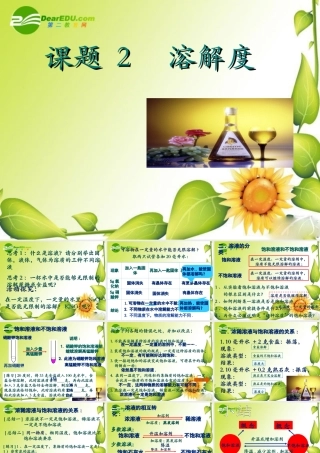 九年级化学下册92溶解度课件3人教新课标版 九年级化学下册92溶解度课件(三套1-3)人教新课标版