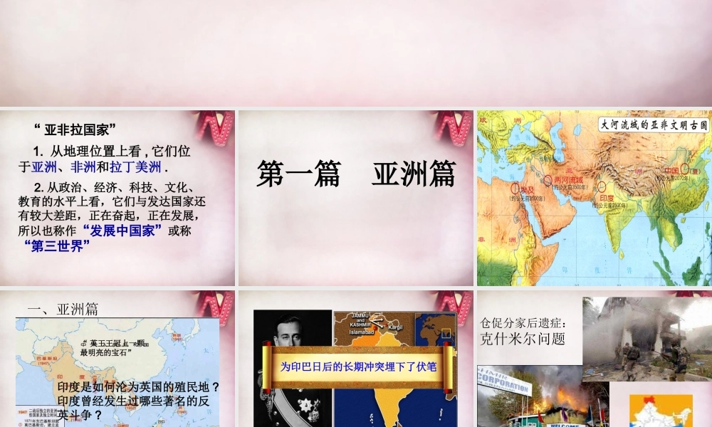 九年级历史下册 第12课 亚非拉的奋起课件 新人教版 课件