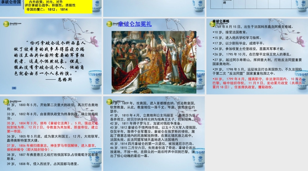 九年级历史上册(第13课 法国大革命和拿破仑帝国)课件 新人教版 课件