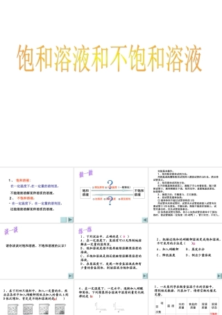 九年级化学(92溶解度)课件3人教版 课件
