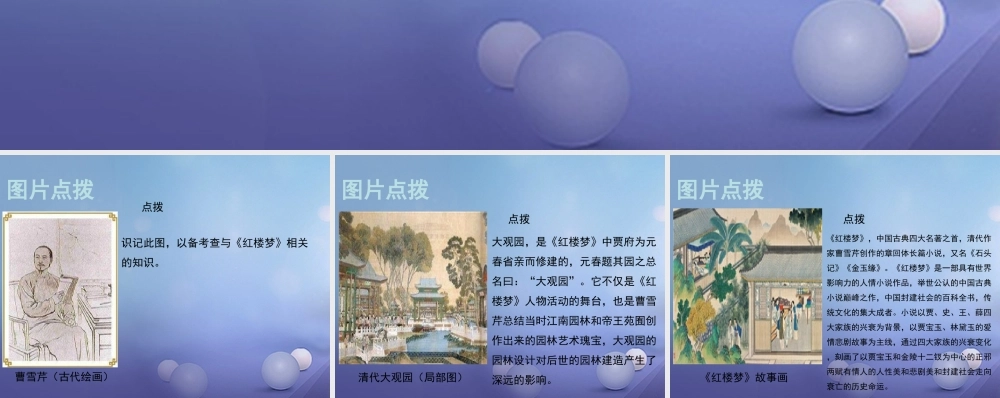 (秋季版)七年级历史下册 第七单元 第22课 清朝的文学与艺术(教材图片点拨)素材 川教版 素材