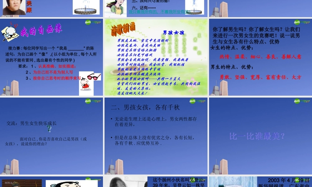 七年级政治上册 第八课(正视自我，成就自我)课件 教科版 课件