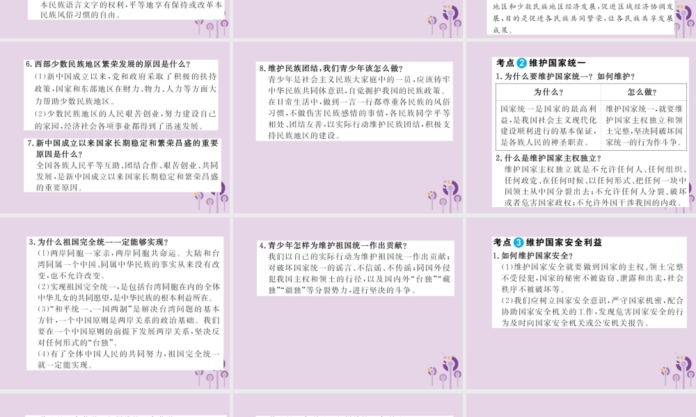中考道德与法治总复习 九上 第一单元 五星红旗，我为你骄傲课件