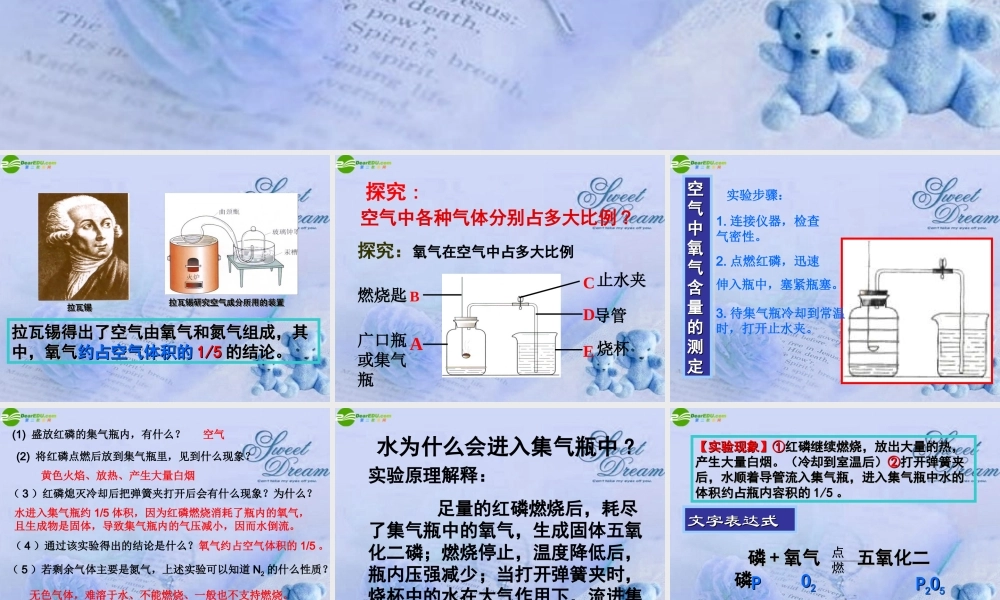 九年级化学 第一章第一节空气课件 北京课改版 课件