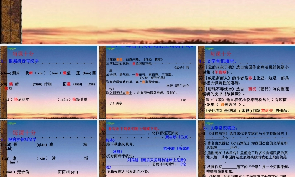 中考语文专题复习 标点符号使用课件