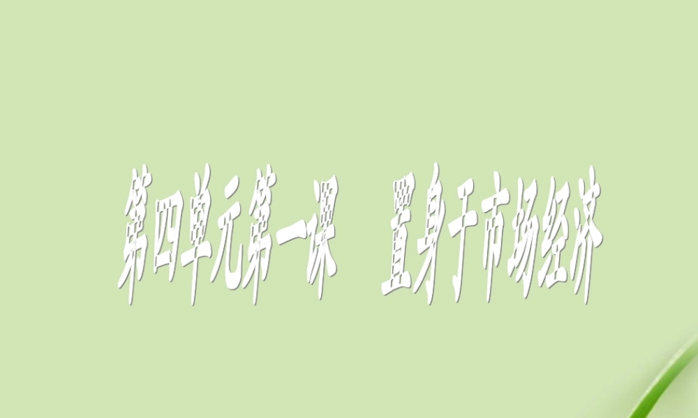 九年级历史 第一课置身于市场经济第一框看不见的手课件 人教新课标版 课件