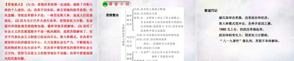 九年级历史下册 第10课 苏联的改革与解体课件 新人教版 课件