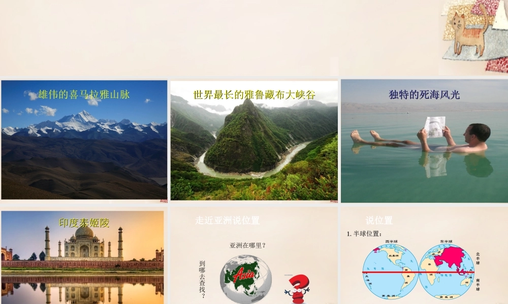七年级地理下册 6.1 位置和范围课件1 (新版)新人教版 课件
