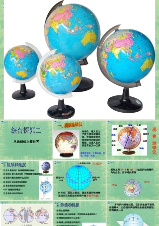 七年级历史与社会上册 第二单元 综合探究二 从地球仪上看世界课件 人教版 课件