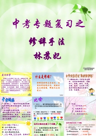中考语文专题复习 修辞与仿句 试题
