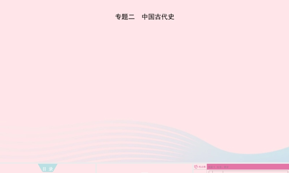 (河南专用)版中考历史 专题过关二 中国古代史课件