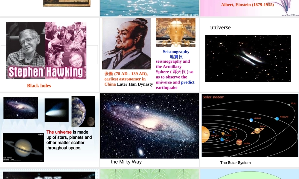 Unit4 Astronomy the science of the stars 新课标 人教版 课件
