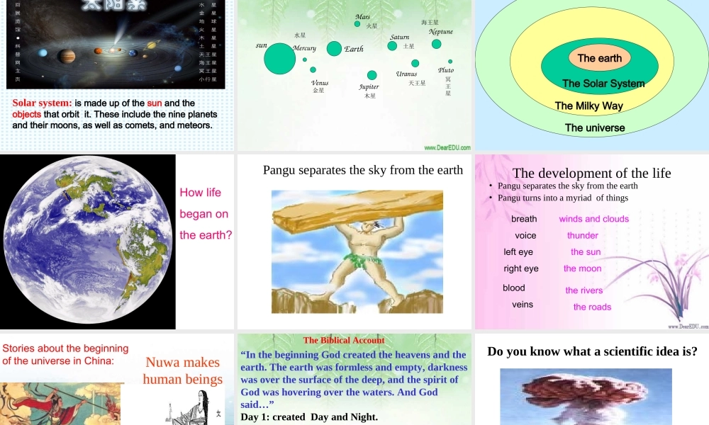Unit4 Astronomy the science of the stars 新课标 人教版 课件