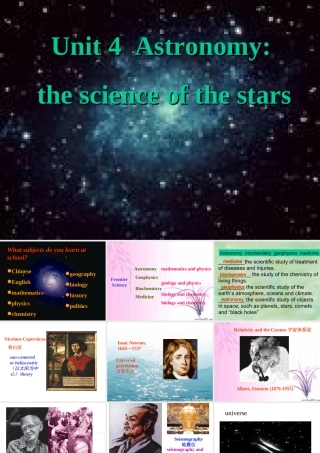 Unit4 Astronomy the science of the stars 新课标 人教版 课件