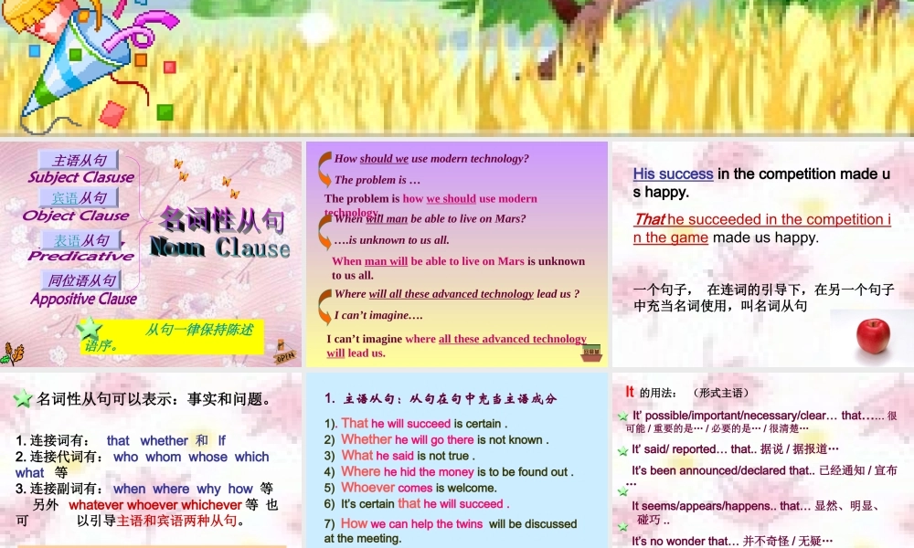 Noun clause  teaching 课件