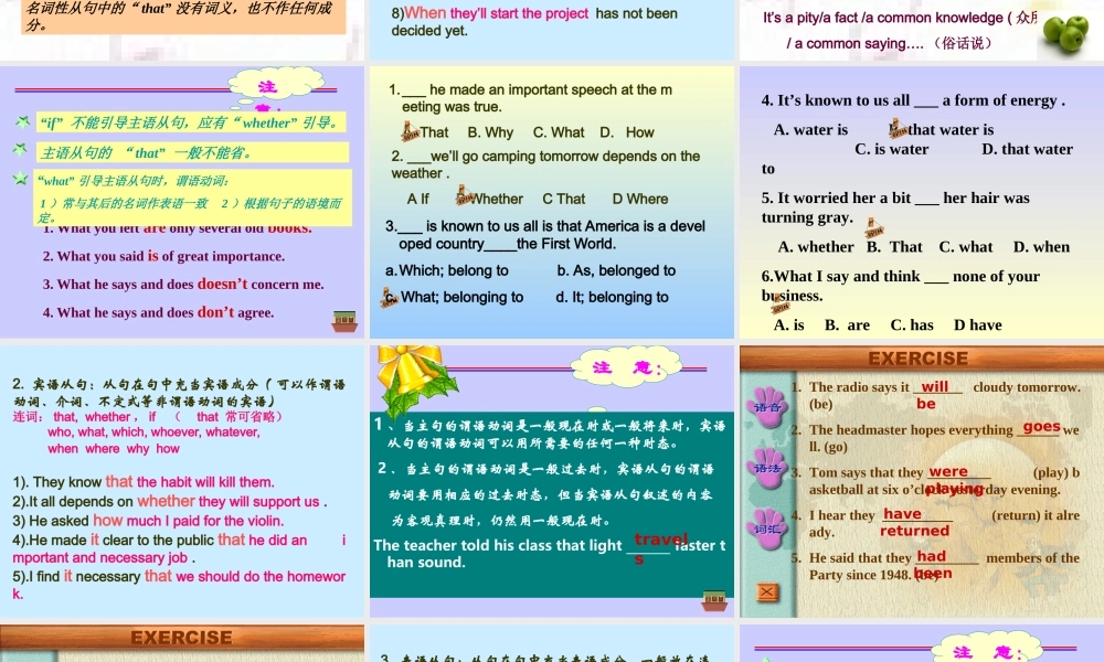 Noun clause  teaching 课件