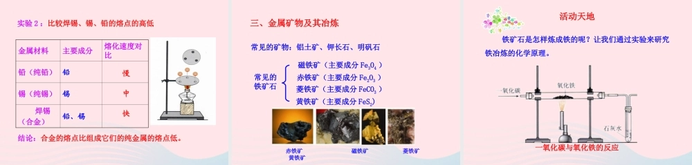 九年级化学下册 第九单元 第一节 常见的金属材料课件 鲁教版 课件