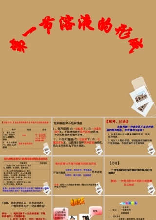 九年级化学全册 第一节 溶液的形成 第二课时课件 (新版)鲁教版 课件