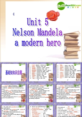 (Nelson Mandela-a modern hero 高一英语unit 5(Nelson Mandela-a modern hero)课件(2套)新人教版必修1
