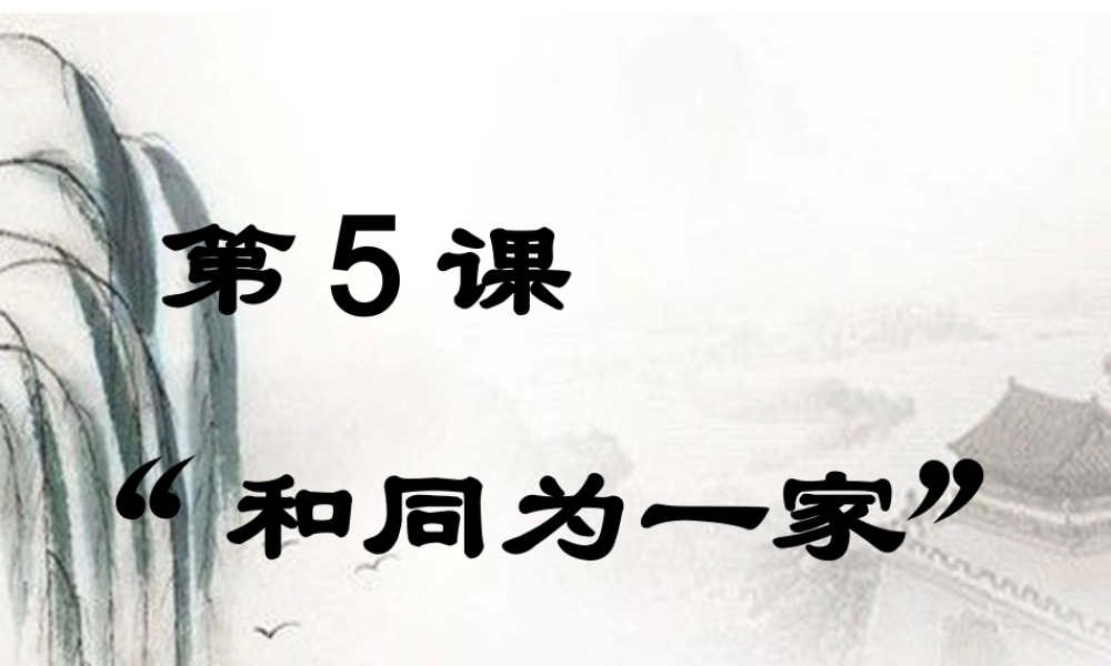 七年级历史下册 第5课(和同为一家)课件 人教新课标版 课件