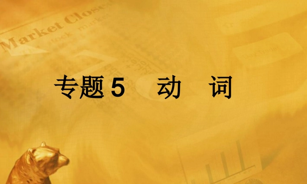 中考英语语法考点专题复习5 动词课件