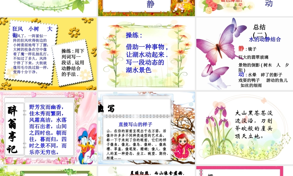 中考语文作文辅导课件 山的深沉水的灵动 课件