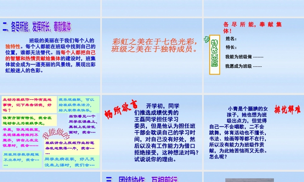 七年级政治上册 1.1创建新集体课件 人教新课标版 课件