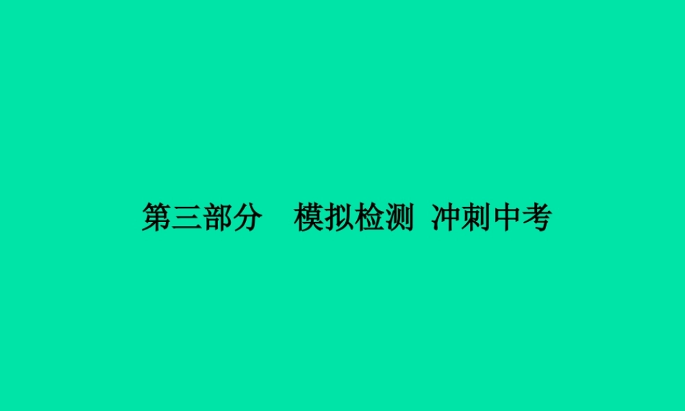 (滨州专版)中考化学总复习 第三部分 模拟检测 冲刺中考 综合检测卷(二)课件 鲁教版 课件