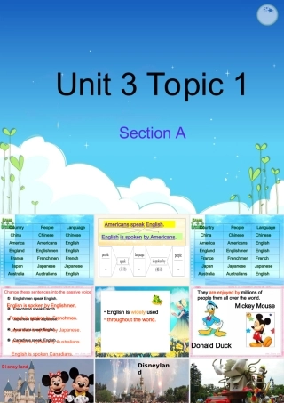Unit 3 Topic 1 九年级英语上册Unit3 Topic 1 Section A 课件湘教版