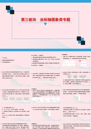 中考物理二轮复习 第3板块 坐标轴图象类专题课件