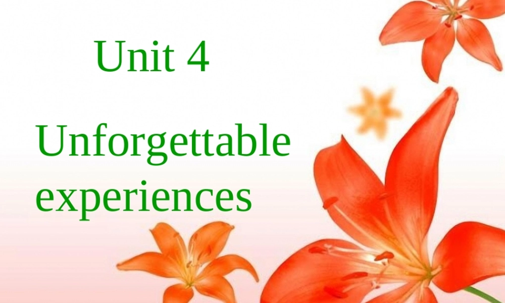 Unit4 全单元课件 人教版过渡教材 课件