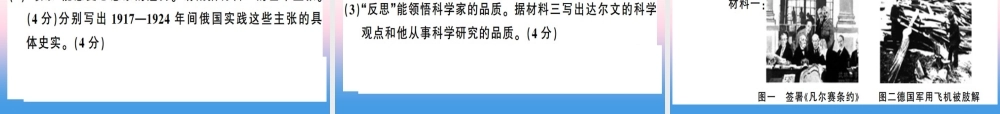 九年级历史下册 期中检测卷习题课件 新人教版 课件
