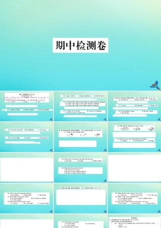 (河北专版)九年级英语全册 期中检测卷习题课件 (新版)人教新目标版 课件