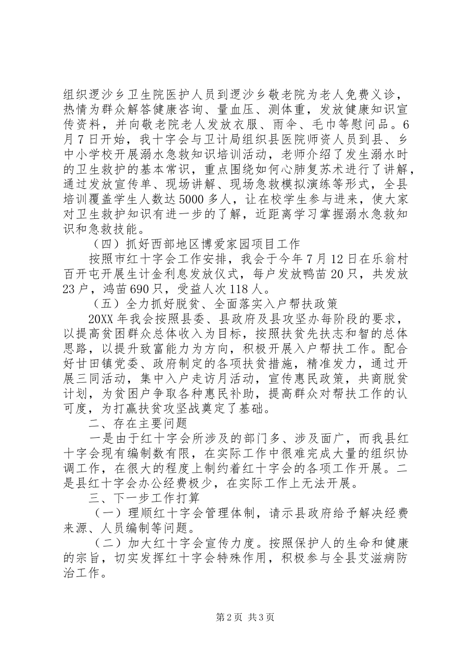 红十字会201X年上半年工作总结_第2页