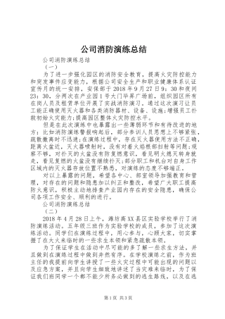 公司消防演练总结_2