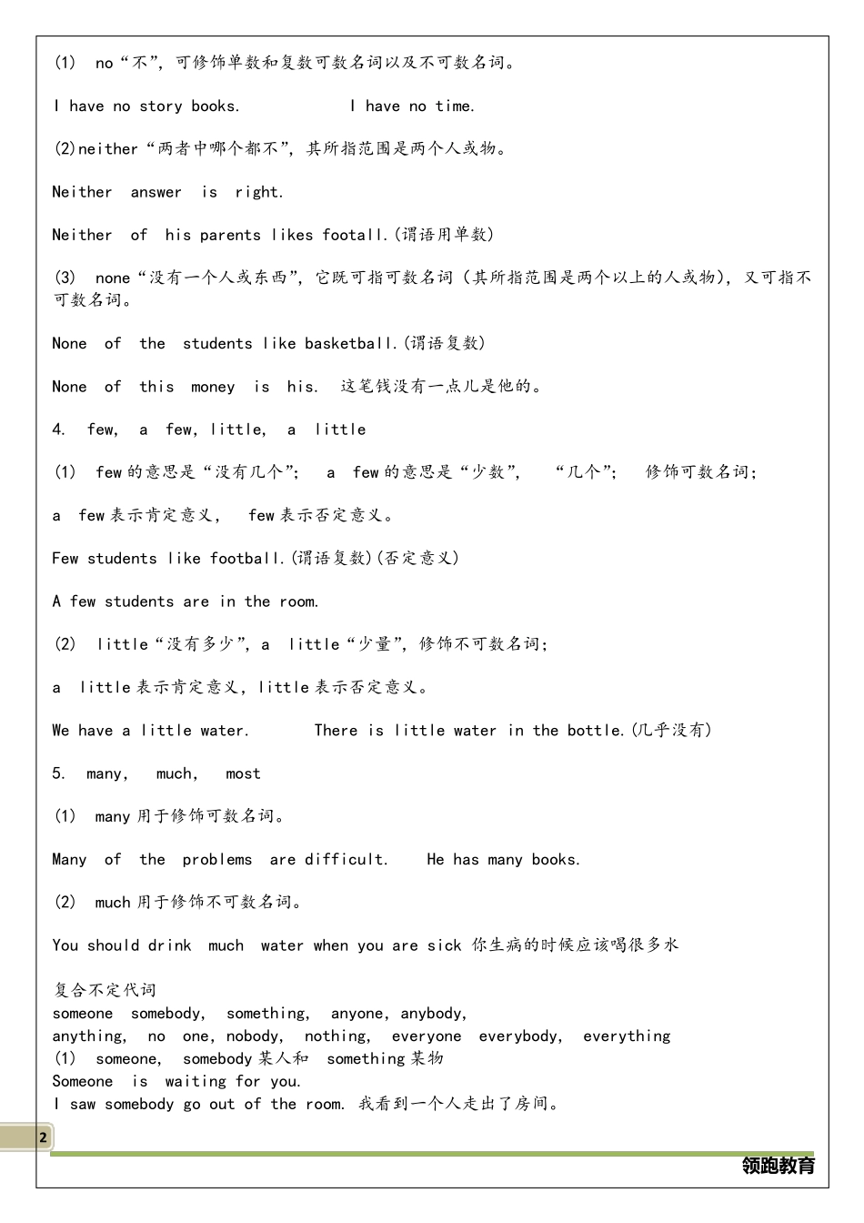 初中不定代词讲解_第2页