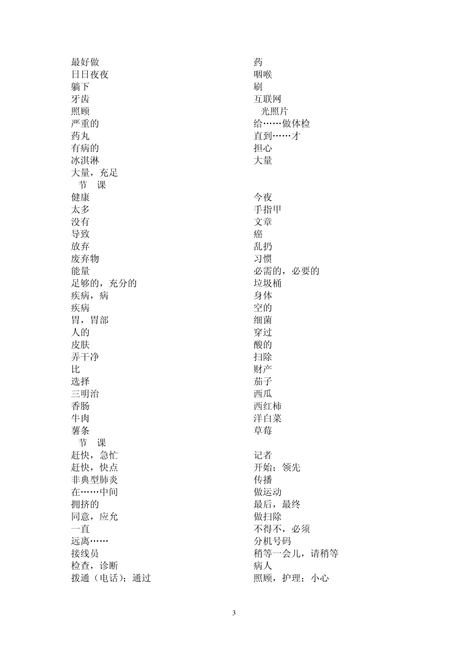 初中八年级上册英语单词表_第3页