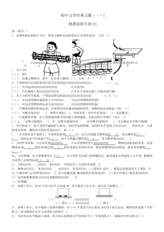 初中力学经典习题