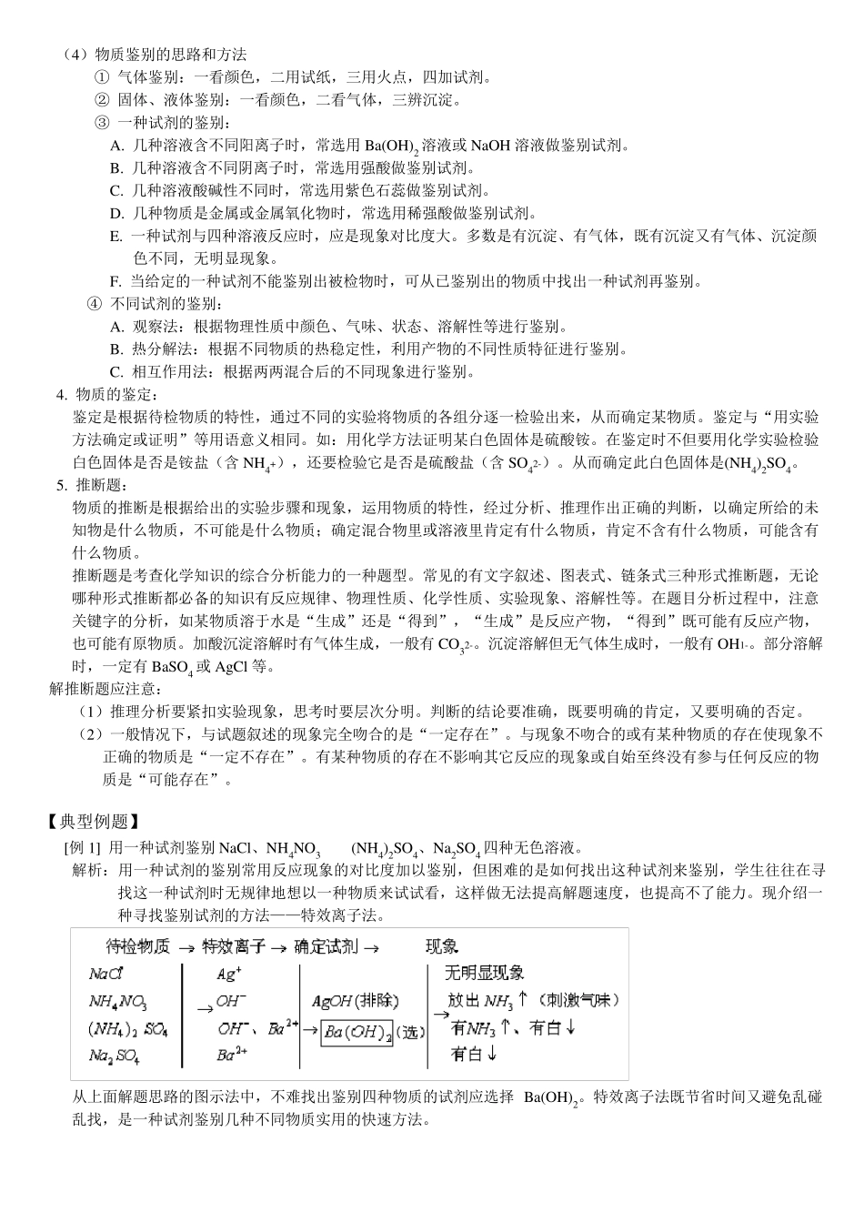 初中化学(除杂、分离、鉴别、鉴定、推断)题型解题技法总结_第2页