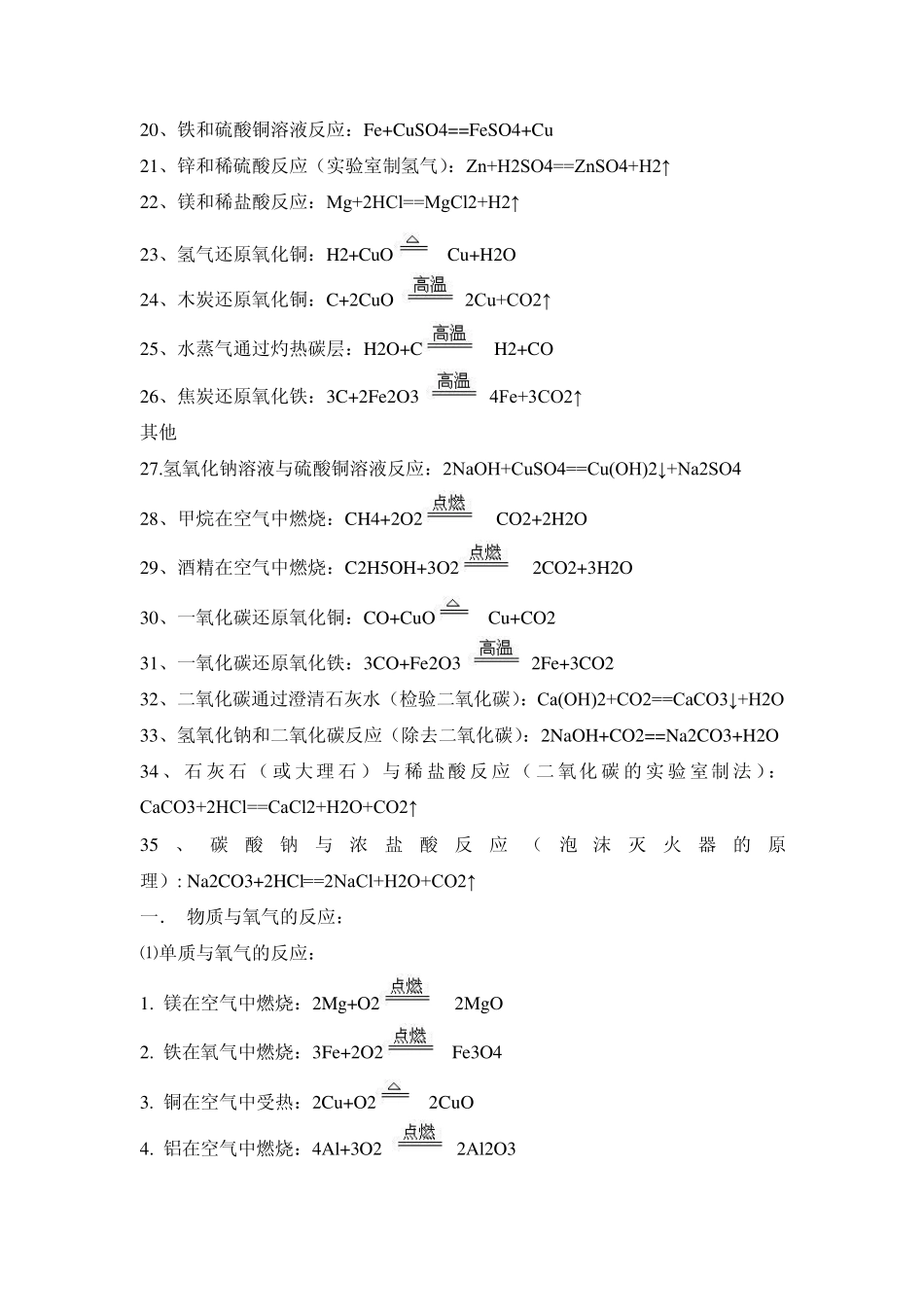 初中化学2013最新版化学方程式总结_第2页