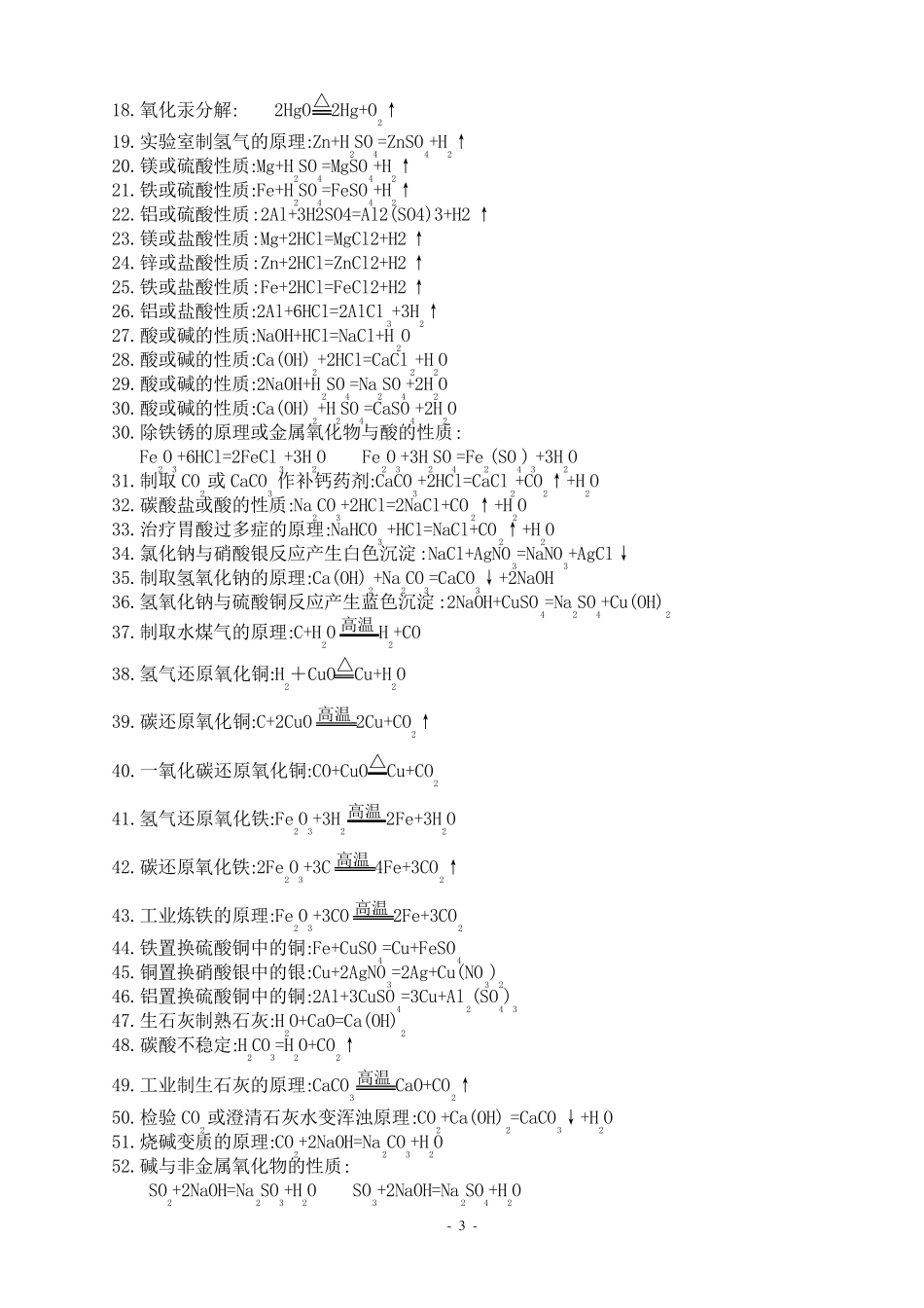 初中化学必背化学式_第3页
