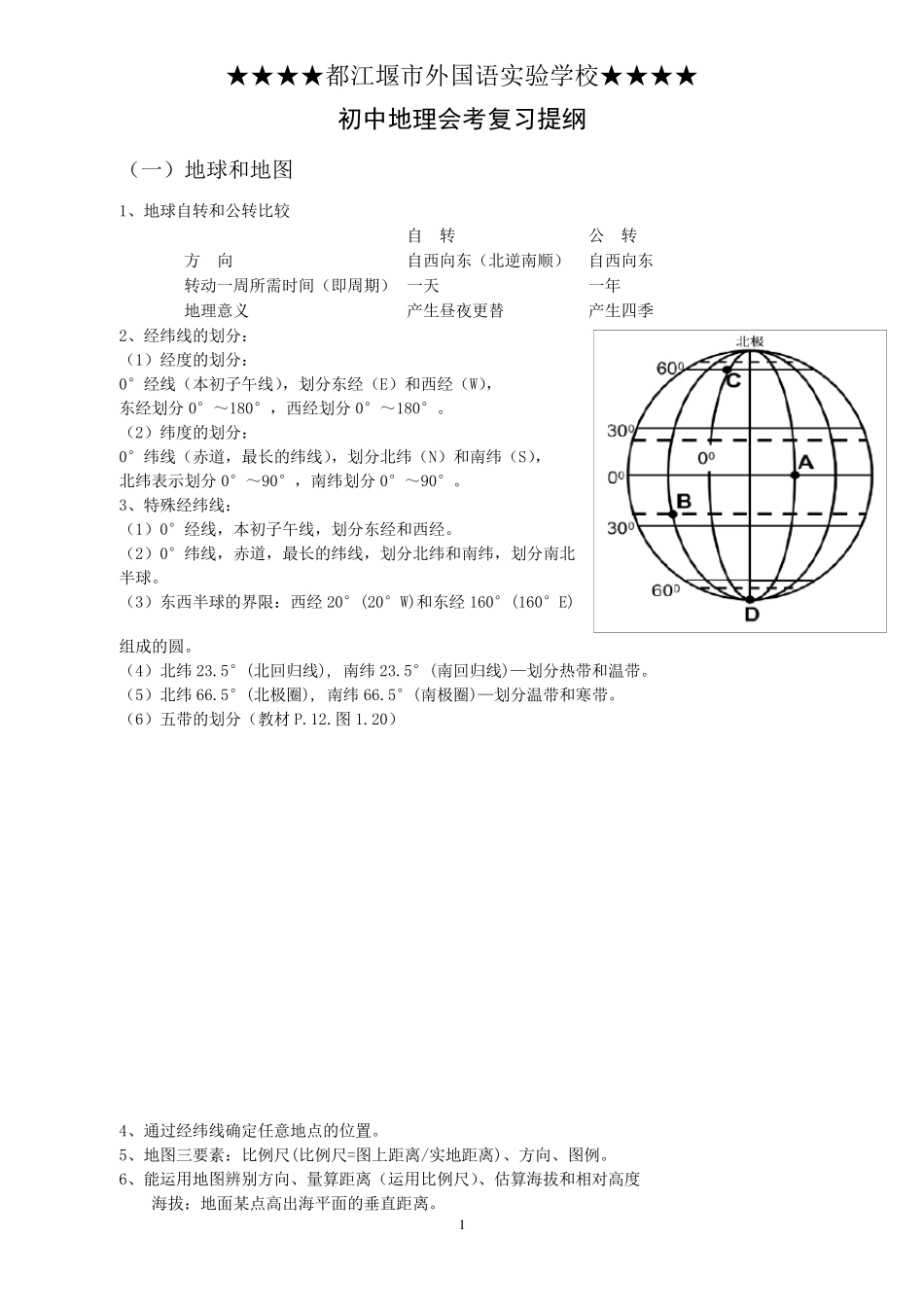 初中地理会考复习提纲2013年_第1页