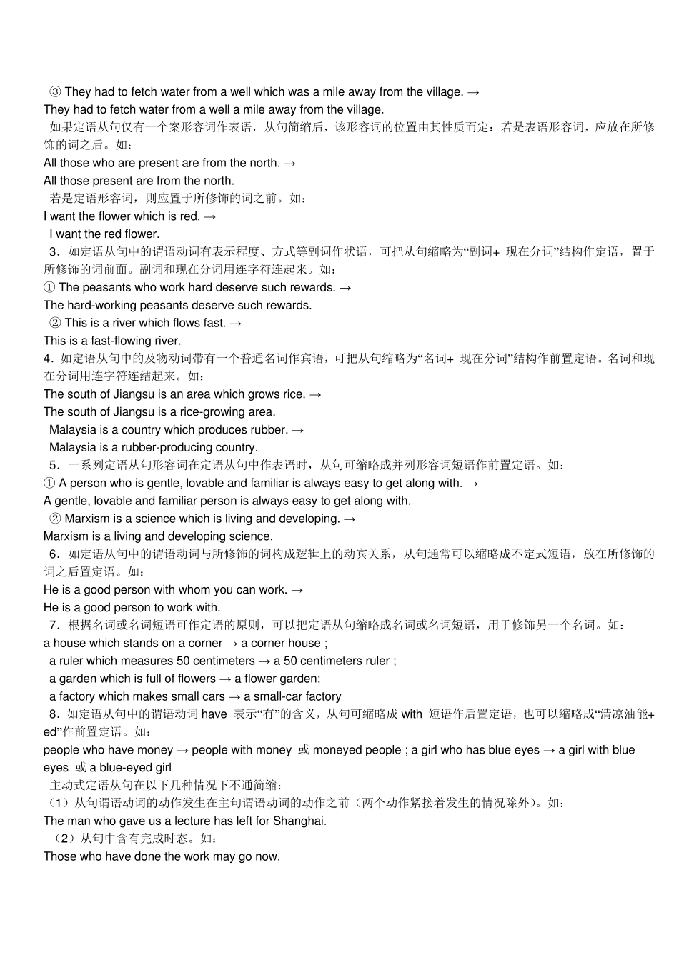 初中复合句与简单句转换_第3页