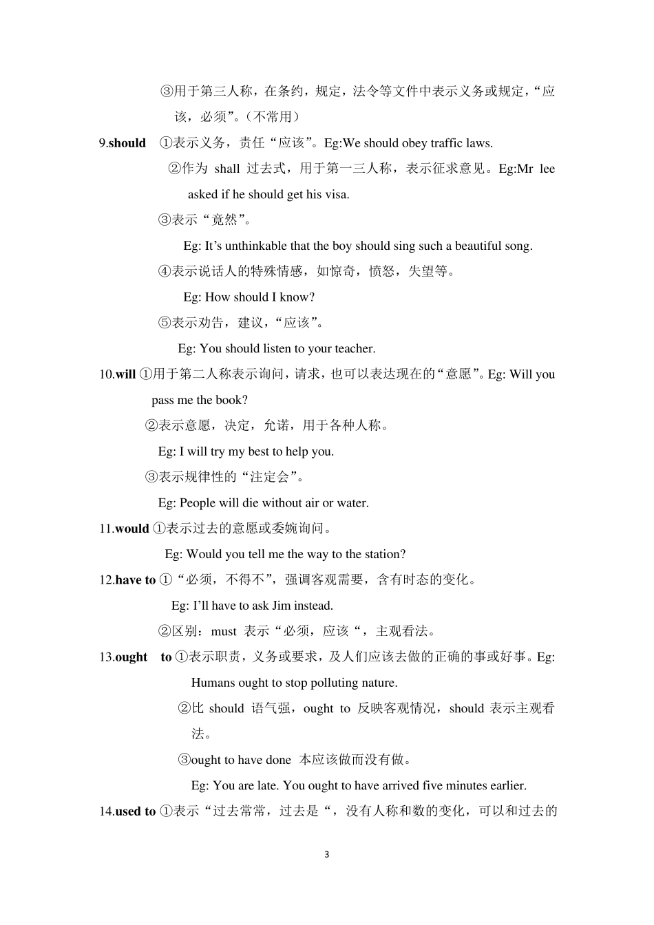 初中情态动词用法总结_第3页