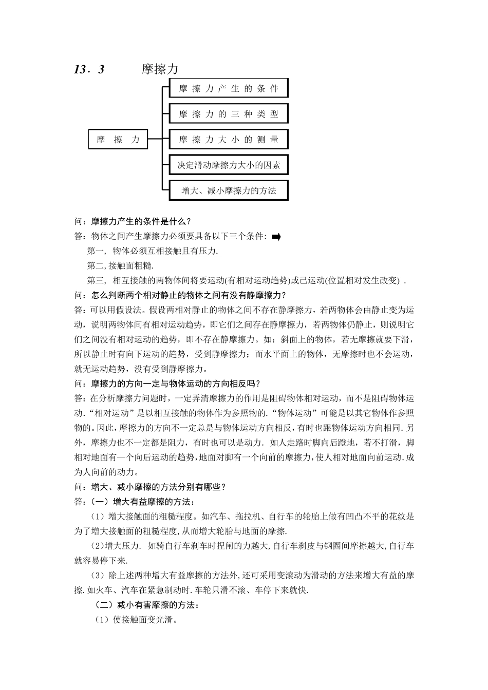 初中摩擦力经典练习题_第1页